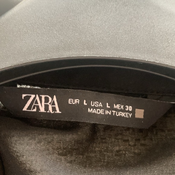 Zara black button down top with rhinestone buttons - Picture 5 of 7